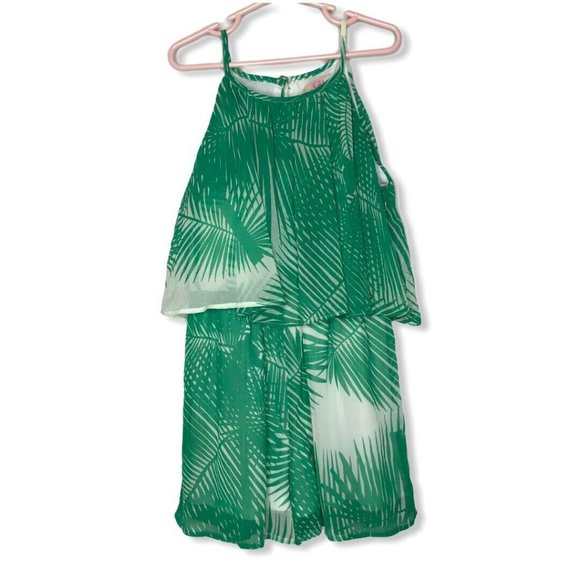 Gianni Bini GB GIrls Size S Romper Tropical Green - Picture 1 of 8